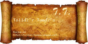 Tollár Tamás névjegykártya