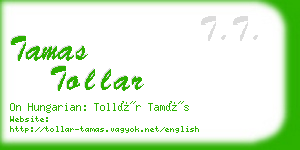 tamas tollar business card